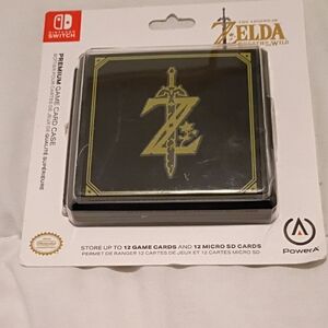 Nintendo Zelda Game Card Case - Black and Gold